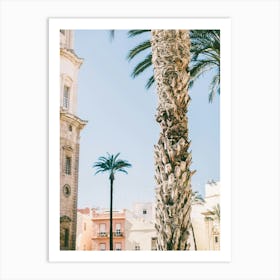 Pastels and Palmtrees in Spain Art Print