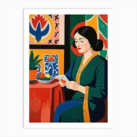 Woman Reading A Letter Art Print