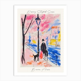 Poster Of Buenos Aires, Dreamy Storybook Illustration 1 Art Print