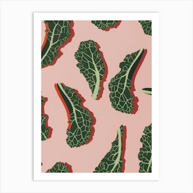 Kale Pattern Illustration 2 Art Print