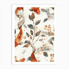 Watercolor Koi 24 Art Print