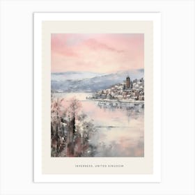 Dreamy Winter Painting Poster Inverness United Kingdom 3 Art Print