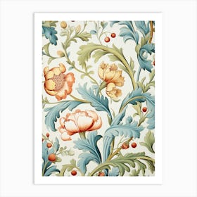 Floral Wallpaper 50 Art Print