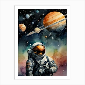 Astronaut In Space 25 Art Print