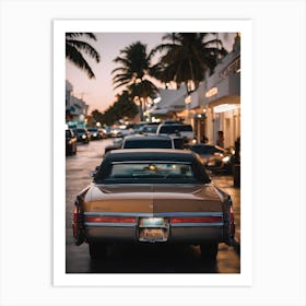 Sunset In Miami Art Print