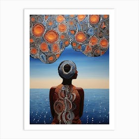 Default Australian Aboriginal Dot Painting Art Dreaming Of Fis 0 (2) Art Print