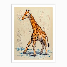 Default Draw Me A Giraffe Attempting Balletlegs Tangled Grace 1 (1) Art Print