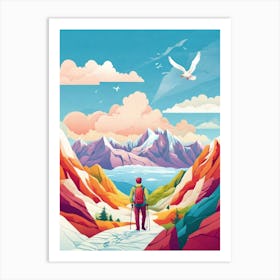 Traveler In The Mountains Art Print