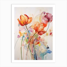 Abstract Flower Painting Tulip 2 Art Print