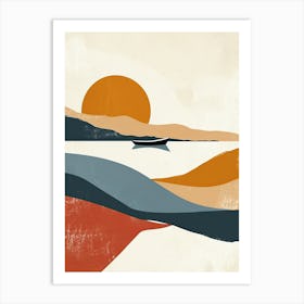 Sunset, Boho Style 1 Art Print