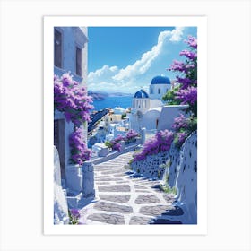 Beautiful Santorini Greece Wall Art 5 Art Print