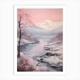 Dreamy Winter Painting The Lake District England 2 Art Print