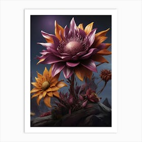 Fantasy Flowers Art Print