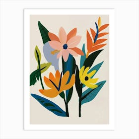 Painted Florals Heliconia 4 Art Print