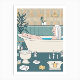 Bathing Woman Art Print