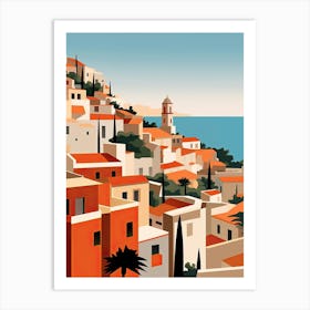 Ibiza, Spain, Bold Outlines 2 Art Print