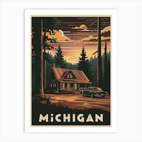 Vintage Travel Poster Michigan 3 Art Print