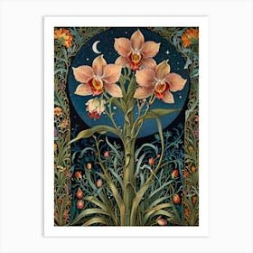 William Morris Orchids In The Garden Art Print