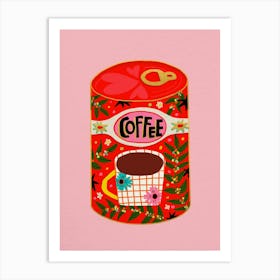 Coffee In Pink  Art Print