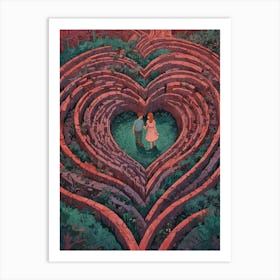 Heart Maze Art Print