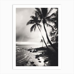 Hawaii, Black And White Analogue Photograph 2 Art Print