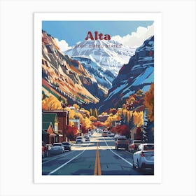 Alta Utah Ski Area Travel Art Art Print