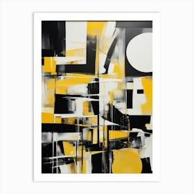 Abstract In Yellow And Black Poster