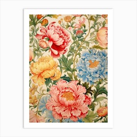 Floral Wallpaper 376 Art Print