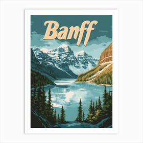 Aihrgdesign A Classic 1960s Travel Poster For Banff 1 Art Print