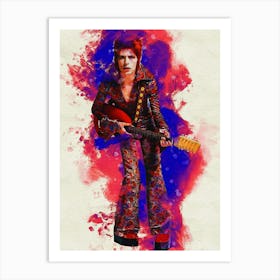Smudge David Bowie Art Print