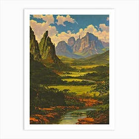 Canaima National Park 2 Venezuela Vintage Poster Art Print