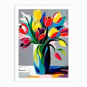 Tulips In A Vase Art Print