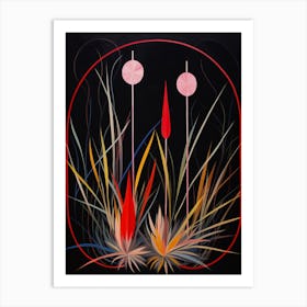 Fountain Grass 1 Hilma Af Klint Inspired Flower Illustration Art Print