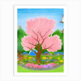 Cherry Blossom Tree 1 Art Print