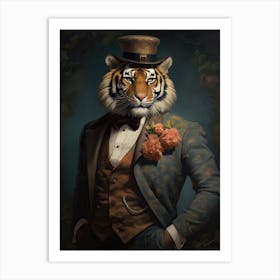 Tiger Art In Romanticism Style 4 Art Print