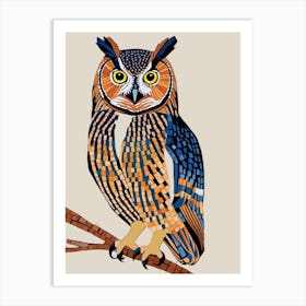 Mosaic Owl 1 Art Print