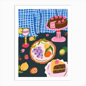Desserts Tablescape Art Print
