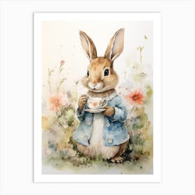 Bunny Drawing Rabbit Prints Watercolour 7 Art Print