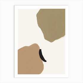 Beige And Black Art Print