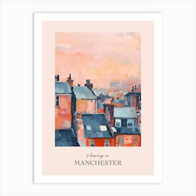 Mornings In Manchester Rooftops Morning Skyline 3 Art Print