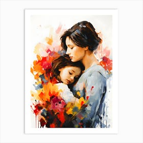 Mother S Embrace A Symphony Of Love Art Print