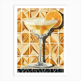 Art Deco Cocktail In A Martini Glass 3 Art Print