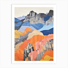 Scafell Pike England 1 Colourful Mountain Illustration Art Print