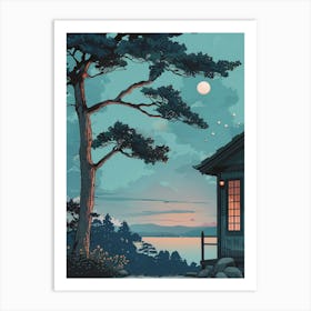 Yufuin Japan 3 Retro Illustration Art Print