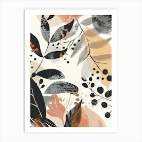 Abstract Leaves Canvas Print Art Print