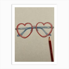 Heart Shaped Glasses 3 Art Print