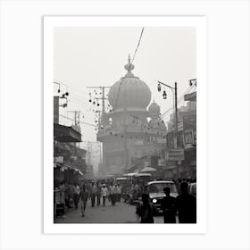 Delhi, India, Black And White Old Photo 1 Art Print