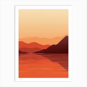 Sunset In The Mountains 1 Art Print