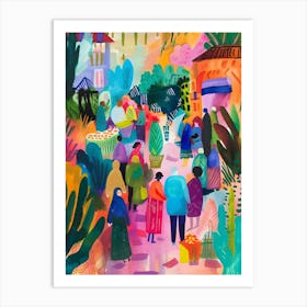 Matisse Inspired, Day At The Market, Fauvism Style Art Print
