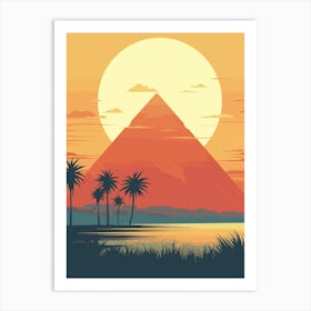 Sunset In Egypt - Giza Art Print